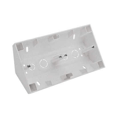KONTAKT SIMON - Puszka natynkowa narożna 2-krotna do ramek LINE/DUO; Aluminium mat Simon 55 - TPNR2/143