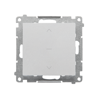 KONTAKT SIMON - Łącznik roletowy trójpozycyjny 1-0-2 (moduł) 10 A, 250 V~, szybkozłącza; Aluminium mat Simon 55 - TZW1K.01/143