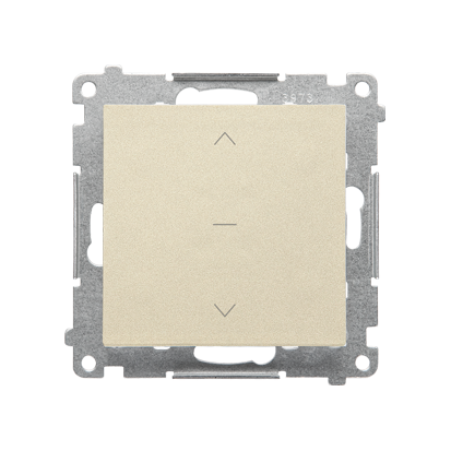KONTAKT SIMON - Przycisk roletowy (moduł) 10 A, 250 V~, szybkozłącza; Szampański mat Simon 55 - TZP1K.01/144