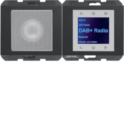 HAGER - K.1 Radio Touch DAB+ z głośnikiem antracyt mat - 29807006