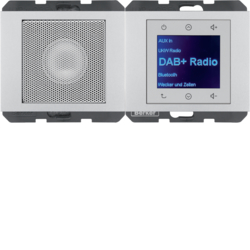 HAGER - K.5 Radio Touch DAB+ z głośnikiem aluminium - 29807003