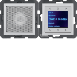 HAGER - B.x Radio Touch DAB+, Bluetooth z głośnikiem alu mat - 30801404