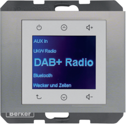 HAGER - K.5 Radio Touch DAB+, Bluetooth stal szlachetna - 30847004