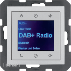 HAGER - B.x Radio Touch DAB+, Bluetooth alu mat - 30841404