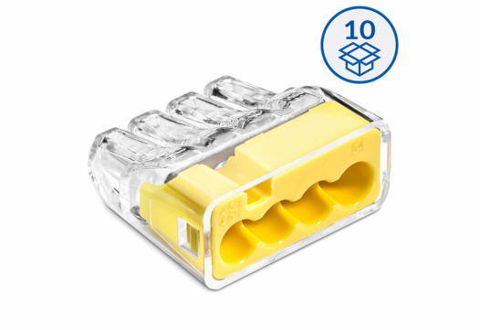 SIMET - Szybkozłączka wtykowa SCP4 B10 transparentny/żółty (woreczek = 10 szt.) - 88001004*