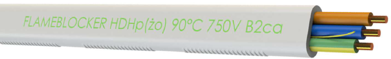 KP TELE-FONIKA S.A. - PRZEWÓD BEZHALOGENOWY HDHP 3x2,5 RE FLAMEBLOCKER 90°750V B2ca - G-147511