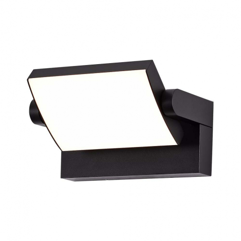 V-TAC - 17W Lampa ścienna LED / Barwa:3000K / Obudowa: Czarna / Kwadratowa - 2936