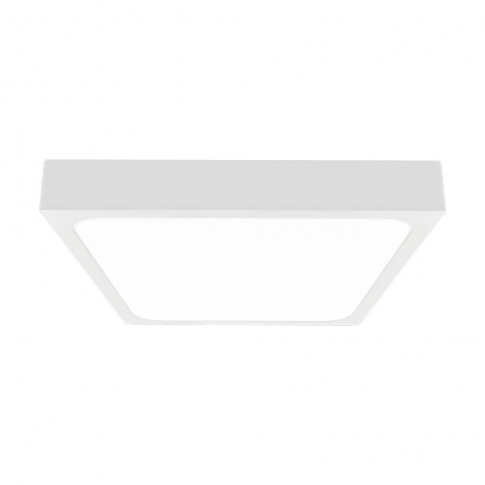 V-TAC - 30W Plafon LED / Średnica: 420mm / Barwa:6500K / Klosz: Kwadratowy mleczny biała ramka / IP44 - 7632