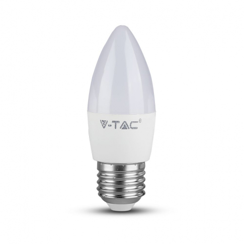 V-TAC - 4.5W Żarówka LED C35 / Barwa:6500K / Trzonek: E27 - 2143441