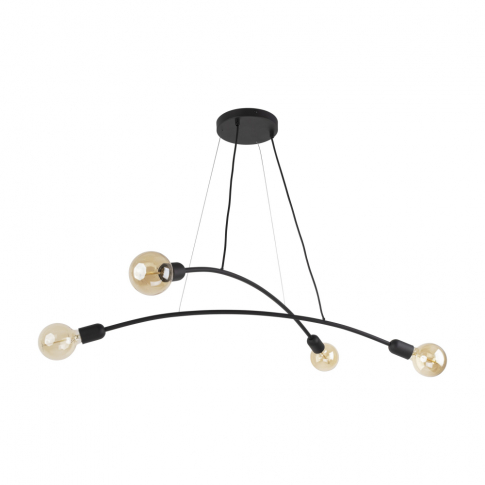 TK-LIGHTING SP. Z O.O. - HELIX BLACK LAMPA WISZĄCA 4 PŁ - 2724
