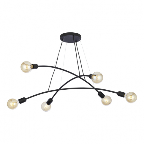 TK-LIGHTING SP. Z O.O. - HELIX BLACK LAMPA WISZĄCA 6 PŁ - 2726