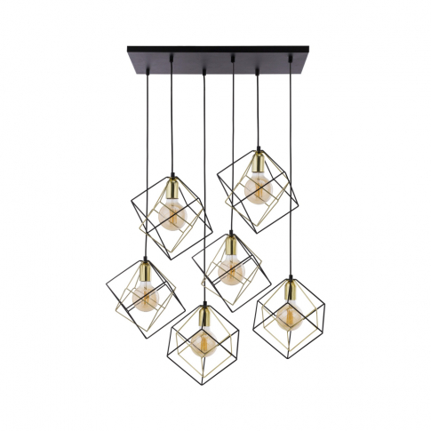 TK-LIGHTING SP. Z O.O. - ALAMBRE LAMPA WISZĄCA  6 PŁ CZ/ZŁ - 2779