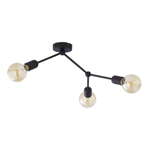 TK-LIGHTING SP. Z O.O. - FANTASY CZARNA LAMPA SUFITOWA 3 PŁ - 3128