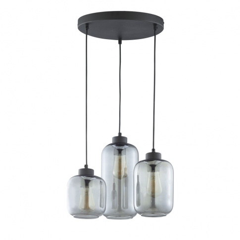 TK-LIGHTING SP. Z O.O. - MARCO GRAPHITE LAMPA WISZĄCA 3 PŁ KOŁO - 3185