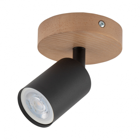 TK-LIGHTING SP. Z O.O. - TOP WOOD LAMPA SUFITOWA 1 PŁ CZARNY/DĄB - 3290