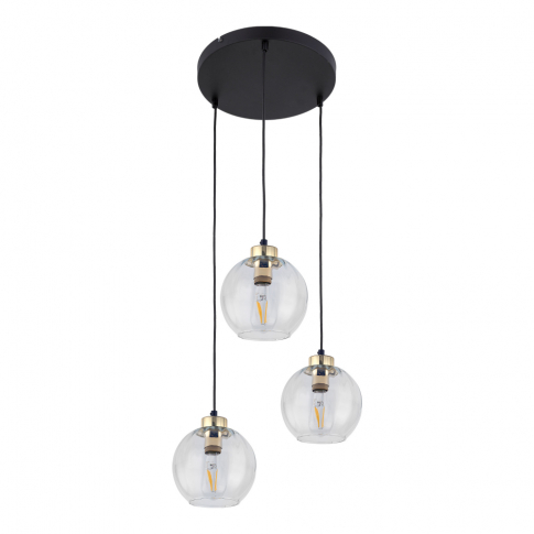 TK-LIGHTING SP. Z O.O. - DEVI TRANSPARENT LAMPA WISZĄCA 3 PŁ KOŁO - 4579