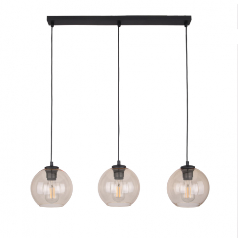 TK-LIGHTING SP. Z O.O. - CUBUS BURSZTYN LAMPA WISZĄCA 3 PŁ LISTWA - 4598