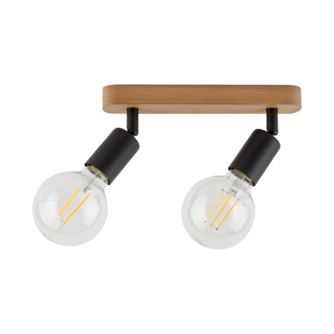 TK-LIGHTING SP. Z O.O. - SIMPLY WOOD LAMPA SUFITOWA 2 PŁ BLACK - 4748