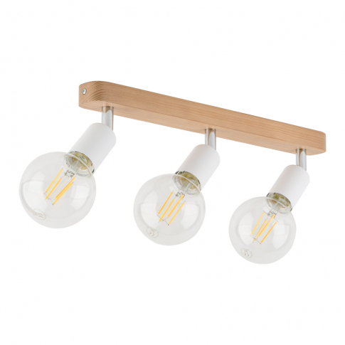 TK-LIGHTING SP. Z O.O. - SIMPLY WOOD LAMPA SUFITOWA 3 PŁ WHITE - 4749