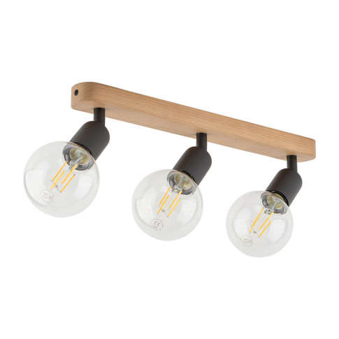 TK-LIGHTING SP. Z O.O. - SIMPLY WOOD LAMPA SUFITOWA 3 PŁ BLACK - 4750