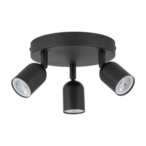 TK-LIGHTING SP. Z O.O. - TOP BLACK LAMPA SUFITOWA 3 PŁ KOŁO - 4760