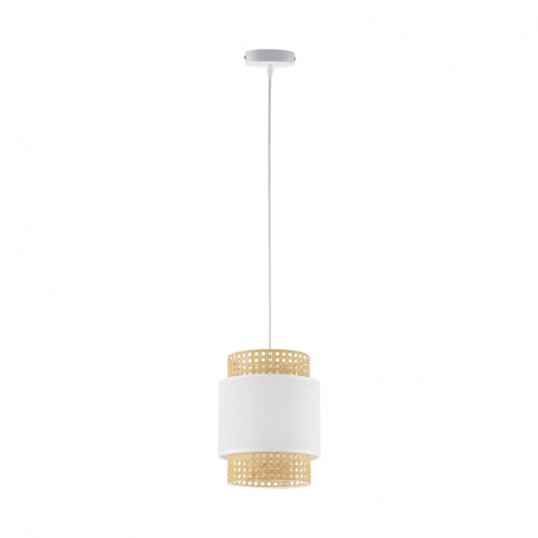 TK-LIGHTING SP. Z O.O. - BOHO WHITE LAMPA WISZĄCA 1 PŁ 200 - 6528
