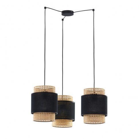 TK-LIGHTING SP. Z O.O. - BOHO BLACK LAMPA WISZĄCA 3 PŁ - 6549