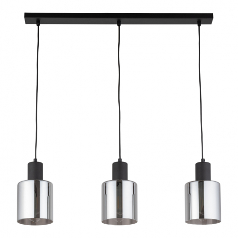 TK-LIGHTING SP. Z O.O. - SIERRA BLACK LAMPA WISZĄCA 3 PŁ LISTWA - 6654