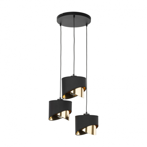 TK-LIGHTING SP. Z O.O. - GRANT BLACK LAMPA WISZĄCA 3 PŁ - 4876