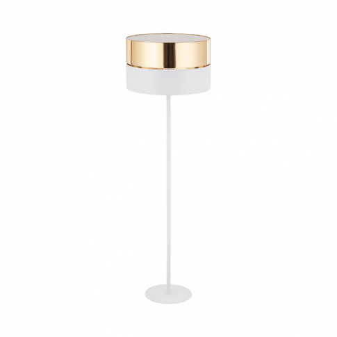TK-LIGHTING SP. Z O.O. - HILTON WHITE/GOLD LAMPA PODŁOGOWA 1 PŁ - 5074