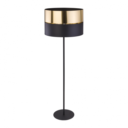 TK-LIGHTING SP. Z O.O. - HILTON BLACK/GOLD LAMPA PODŁOGOWA 1 PŁ - 5465