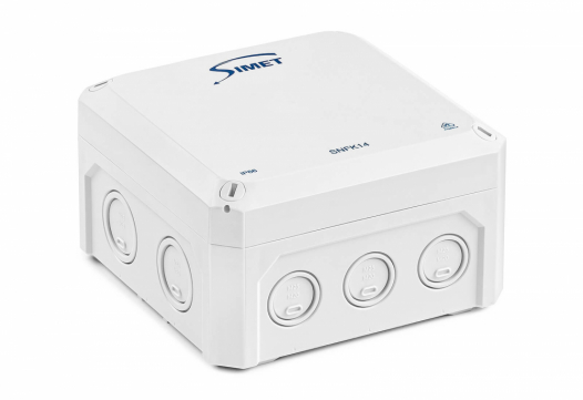 SIMET - SNFK14 biały_Puszka przyłączeniowa 140x140x81, bezhalogenowa, samogasnąca, IP 66 - 83170006