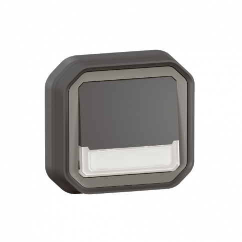 LEGRAND - PRZYCISK NO/NC PODŚWI. Z UCHWYT ETY. PODTYNK. 10A- 250V~ ANTRACYT PLEXO - 069854L