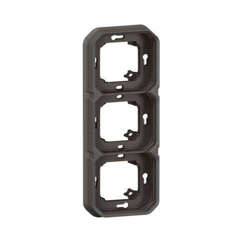 LEGRAND - UCHWYT PODTYNKOWY POTRÓJNY ANTRACYT PLEXO - 069608L