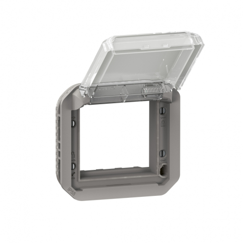 LEGRAND - ADAPTER ARTEOR/MOSAIC Z PRZEZRO. KLAPKĄ MECH. 70,5X70,5MM SZARY PLEXO - 069580L