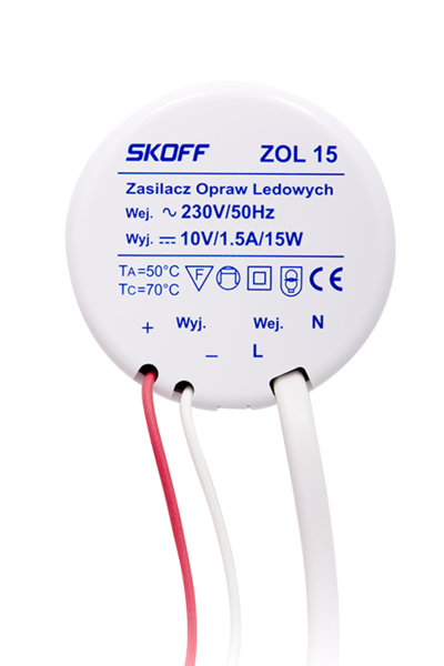 SKOFF - ZASILACZ LED IP68 15W 230V/10V DC ZOL15-10 - ZL-015-C-1-1-ML-PL-01
