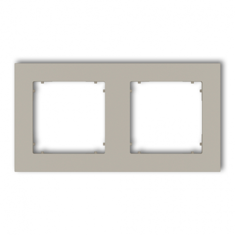 KARLIK - Ramka uniwersalna podwójna kwadratowa z tworzywa podtynkowy IP 20 MINI taupe - 60MR-2