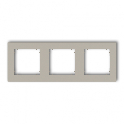 KARLIK - Ramka uniwersalna potrójna kwadratowa z tworzywa podtynkowy IP 20 MINI taupe - 60MR-3