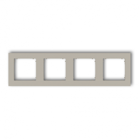 KARLIK - Ramka uniwersalna poczwórna kwadratowa z tworzywa podtynkowy IP 20 MINI taupe - 60MR-4