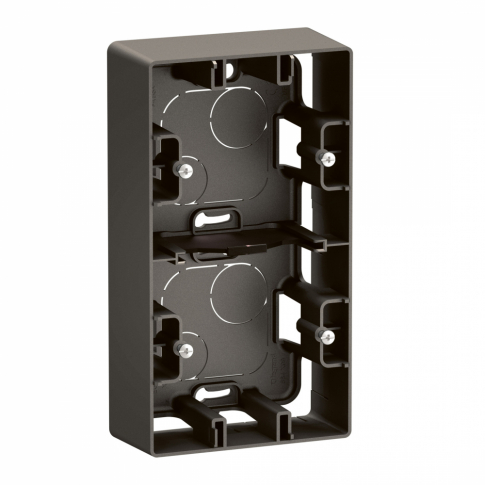 LEGRAND - NOWE NILOE - PUSZKA NATYNKOWA PODWÓJNA STALOWA - NP162MG