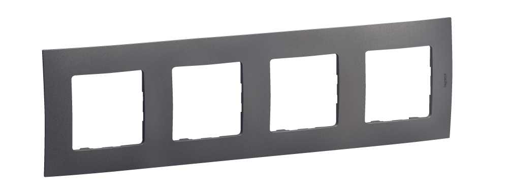 LEGRAND - NOWE NILOE - RAMKA CZTEROKROTNA STALOWA (MEDIUM GREY) - NP114MG