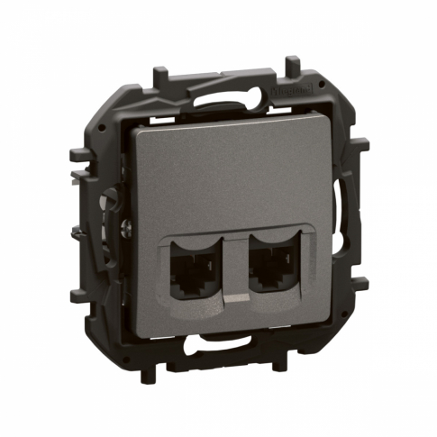 LEGRAND - NOWE NILOE - GNIAZDO 2 X RJ45 KAT. 6 STP STALOWE - NP4333MG