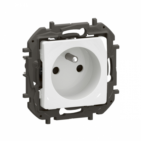 LEGRAND - NOWE NILOE - GNIAZDO 2P+Z Z PRZESŁONĄ, ZACISKI AUTOMATYCZNE 16A - 250V~ BIAŁE - NP3100WH