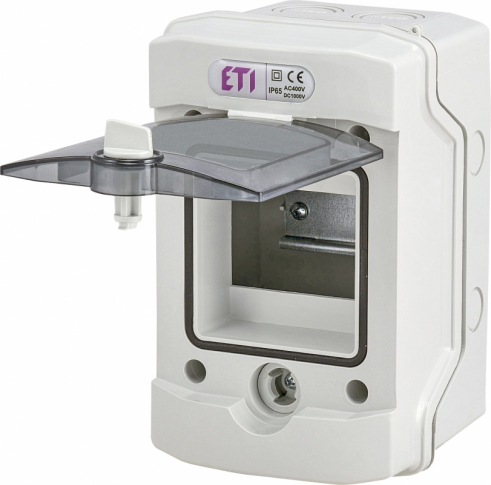 ETI - ROZDZIELNIA TWORZYWO NATYNKOWA IP65 1X4 MOD DRZWI TRANSPARENTNE ECH-4G - 001101060
