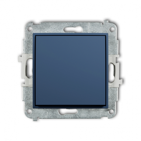 KARLIK - Mechanizm łącznika jednobiegunowego podtynkowy IP 20 / IP 44, 10AX 250V~ MINI navy blue - 64MWP-1