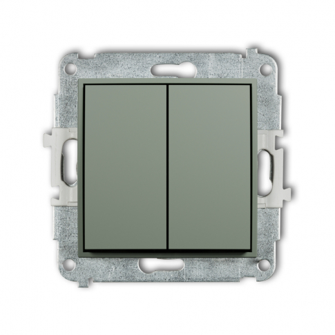 KARLIK - Mechanizm łącznika świecznikowego  podtynkowy IP 20 / IP 44, 10AX 250V~ MINI szałwiowy - 61MWP-2