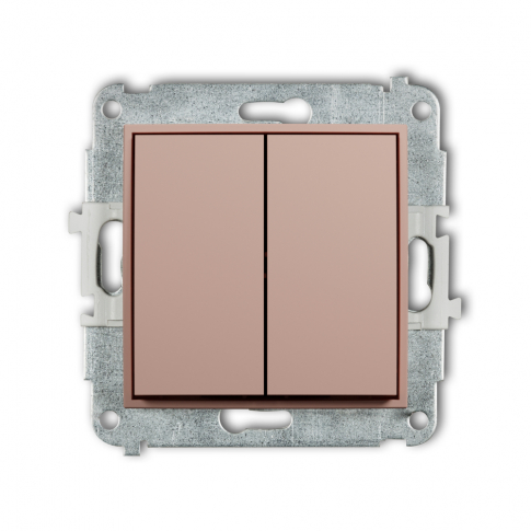 KARLIK - Mechanizm łącznika świecznikowego  podtynkowy IP 20 / IP 44, 10AX 250V~ MINI łososiowy - 62MWP-2