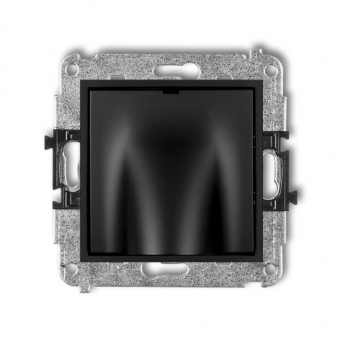 KARLIK - Mechanizm wypustu kablowego podtynkowy IP 20 MINI czarny mat - 12MWPK