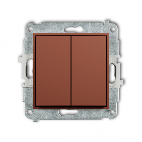 KARLIK - Mechanizm łącznika świecznikowego  podtynkowy IP 20 / IP 44, 10AX 250V~ ICON terakota - 63IWP-2