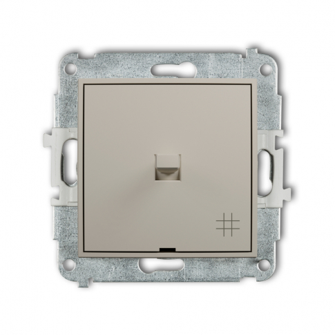KARLIK - Mechanizm łącznika krzyżowego w stylu amerykańskim podtynkowy IP 20, 10AX 250V~ ICON taupe - 60IWPUS-6